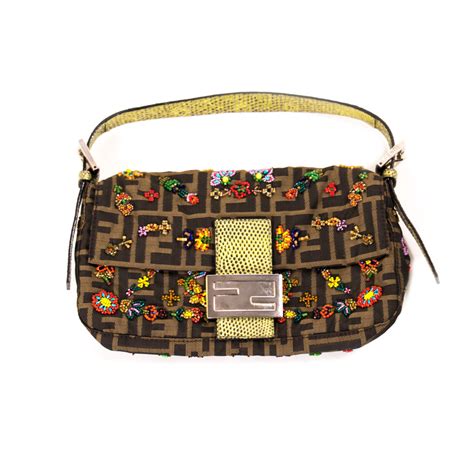 fendi beaded bag|genuine fendi baguette.